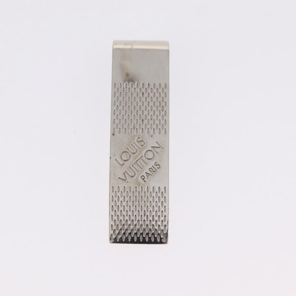 LOUIS VUITTON Money Clip metal 2 Set Silver LV Auth bs37306