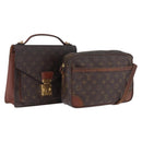 LOUIS VUITTON Monogram Shoulder Bag 2 Set LV Auth bs37307-1