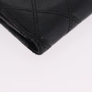 CHANEL Bicolore Wallet Leather 2 Set Black CC Auth bs37308-15