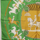 HERMES Carre90 Scarf ""MAN`EGE"" Silk Green Auth bs37309-5