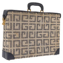GIVENCHY Trunk Canvas Beige Gold Tone Auth bs37311-1