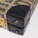 GIVENCHY Trunk Canvas Beige Gold Tone Auth bs37311-11