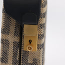 GIVENCHY Trunk Canvas Beige Gold Tone Auth bs37311-14