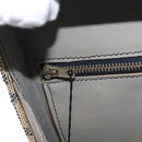 GIVENCHY Trunk Canvas Beige Gold Tone Auth bs37311-24