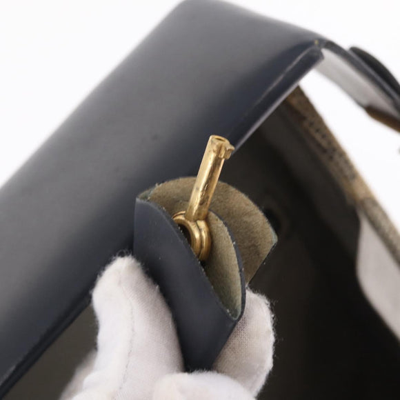 GIVENCHY Trunk Canvas Beige Gold Tone Auth bs37311