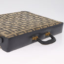 GIVENCHY Trunk Canvas Beige Gold Tone Auth bs37311-6