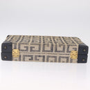 GIVENCHY Trunk Canvas Beige Gold Tone Auth bs37311-9