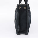 HERMES Hand Bag Canvas 2 Set Black Auth bs37312-10
