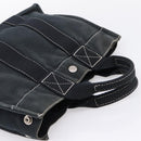 HERMES Hand Bag Canvas 2 Set Black Auth bs37312-11