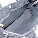 HERMES Hand Bag Canvas 2 Set Black Auth bs37312-14
