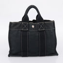 HERMES Hand Bag Canvas 2 Set Black Auth bs37312-9