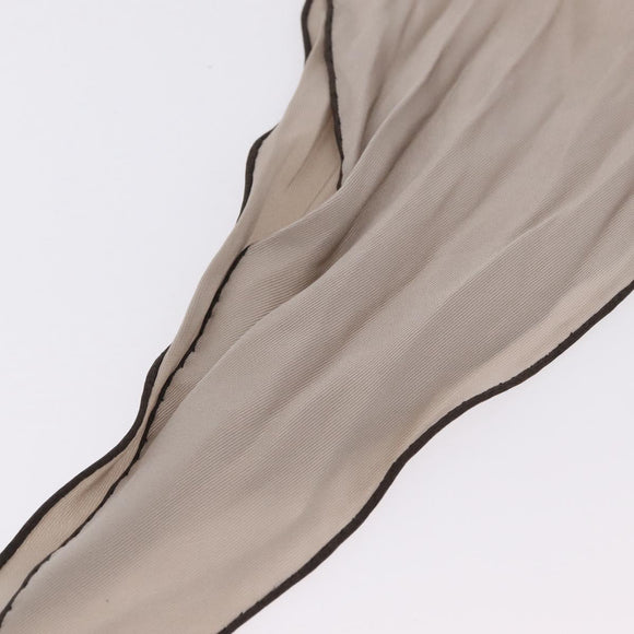 HERMES Twilly Scarf Silk Beige Auth bs37313