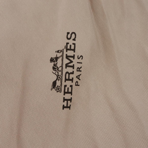 HERMES Twilly Scarf Silk Beige Auth bs37313
