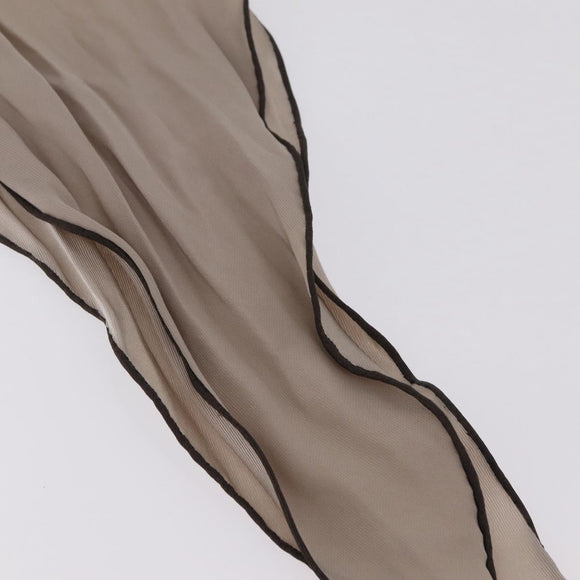 HERMES Twilly Scarf Silk Beige Auth bs37313