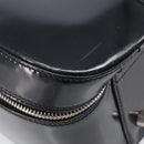 GUCCI Boston Bag Patent Black Silver 010 122 0132 Auth bs37314-11
