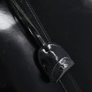 GUCCI Boston Bag Patent Black Silver 010 122 0132 Auth bs37314-15