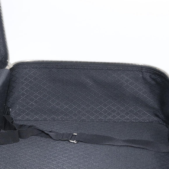 GUCCI Boston Bag Patent Black Silver 010 122 0132 Auth bs37314