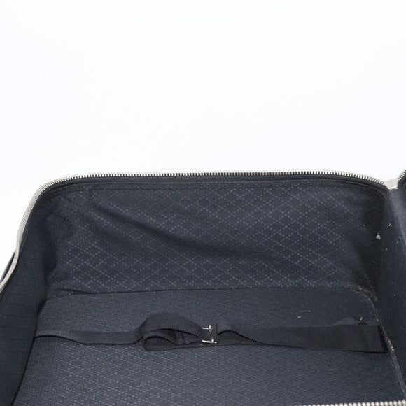 GUCCI Boston Bag Patent Black Silver 010 122 0132 Auth bs37314