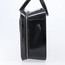 GUCCI Boston Bag Patent Black Silver 010 122 0132 Auth bs37314-4