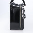 GUCCI Boston Bag Patent Black Silver 010 122 0132 Auth bs37314-5