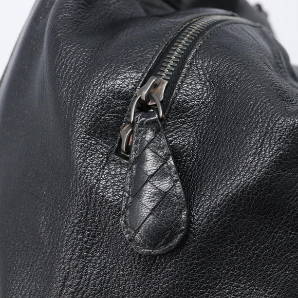 BOTTEGA VENETA Boston Bag Leather Black Auth bs37321