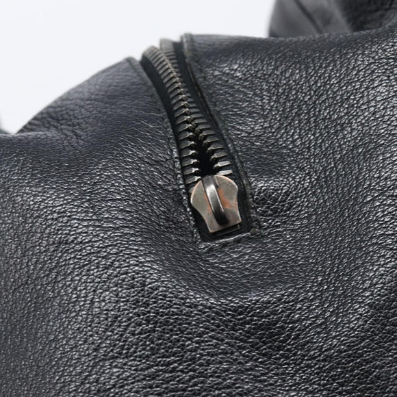 BOTTEGA VENETA Boston Bag Leather Black Auth bs37321