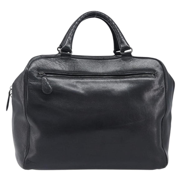 BOTTEGA VENETA Boston Bag Leather Black Auth bs37321