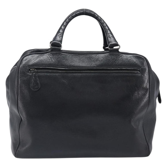 BOTTEGA VENETA Boston Bag Leather Black Auth bs37321