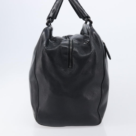 BOTTEGA VENETA Boston Bag Leather Black Auth bs37321