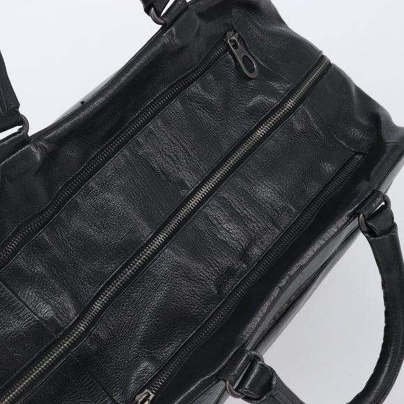 BOTTEGA VENETA Boston Bag Leather Black Auth bs37321
