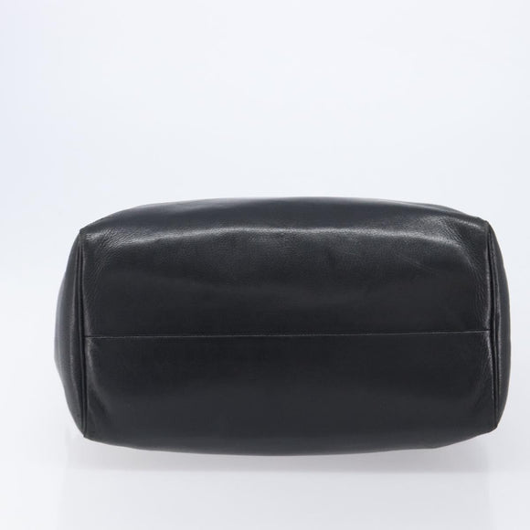BOTTEGA VENETA Boston Bag Leather Black Auth bs37321