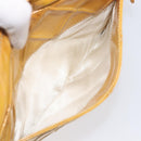 CHANEL Matelasse Shoulder Bag Patent leather Yellow Silver CC Auth bs37322-28