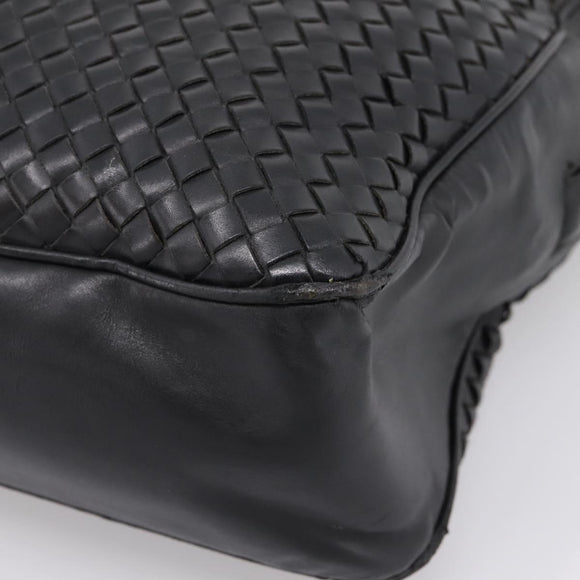 BOTTEGA VENETA INTRECCIATO Tote Bag Leather Black 163292 Auth bs37323