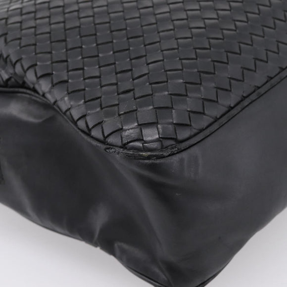 BOTTEGA VENETA INTRECCIATO Tote Bag Leather Black 163292 Auth bs37323