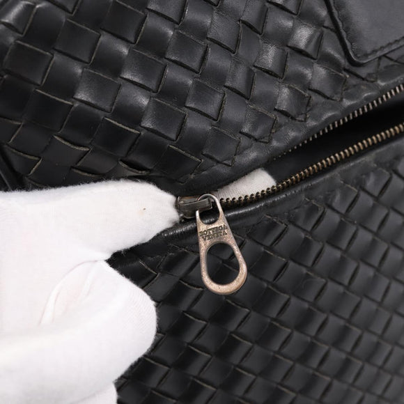 BOTTEGA VENETA INTRECCIATO Tote Bag Leather Black 163292 Auth bs37323
