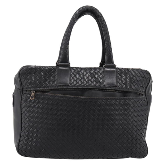 BOTTEGA VENETA INTRECCIATO Tote Bag Leather Black 163292 Auth bs37323