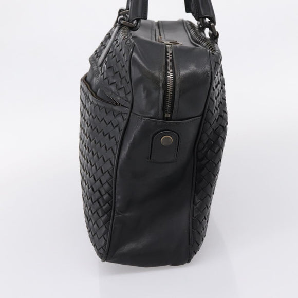 BOTTEGA VENETA INTRECCIATO Tote Bag Leather Black 163292 Auth bs37323