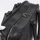 BOTTEGA VENETA INTRECCIATO Tote Bag Leather Black 163292 Auth bs37323-6
