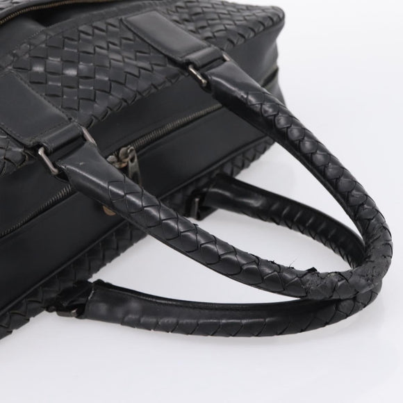 BOTTEGA VENETA INTRECCIATO Tote Bag Leather Black 163292 Auth bs37323
