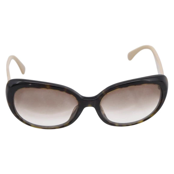 CHANEL Sunglasses plastic Black CC Auth bs37324