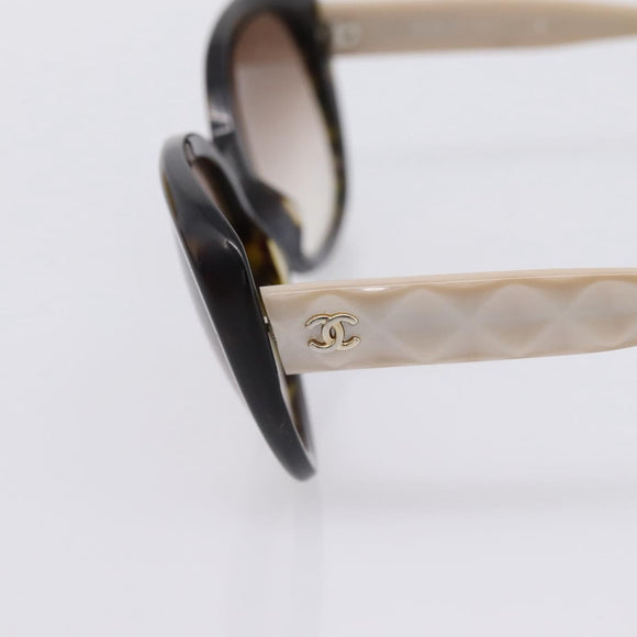 CHANEL Sunglasses plastic Black CC Auth bs37324