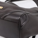 BURBERRY Tote Bag Leather Brown Gold Auth bs37327-9