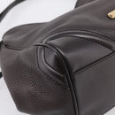 BURBERRY Tote Bag Leather Brown Gold Auth bs37327-14