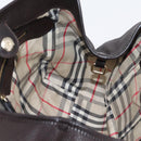 BURBERRY Tote Bag Leather Brown Gold Auth bs37327-19