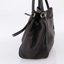 BURBERRY Tote Bag Leather Brown Gold Auth bs37327-4