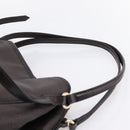 BURBERRY Tote Bag Leather Brown Gold Auth bs37327-8