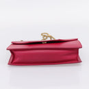 SAINT LAURENT Chain Shoulder Bag Leather Pink Gold Auth bs37328-5