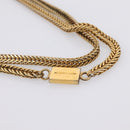 SAINT LAURENT Chain Shoulder Bag Leather Pink Gold Auth bs37328-8