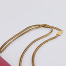 SAINT LAURENT Chain Shoulder Bag Leather Pink Gold Auth bs37328-14