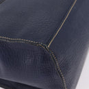 LOEWE Tote Bag Leather Gold Blue Auth bs37329-16
